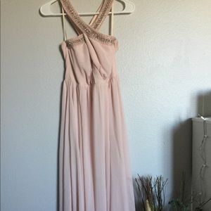 Light pink long formal dress